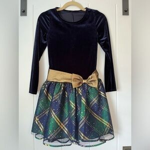 Bonnie Jean Girls Long Sleeve Velvet Dress